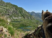 39 Alla Bocchetta Triomen ( 2205 m) vista sui Laghi di Ponteranica